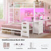 Twin Over Full IndustrialSteel Bunk Bed BrilliantWhite