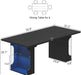 70.8" Large Dining Table with Glass Storage Cabinet & LED Lights, Modern Kitchen Table for 4-8, Rectangle Dining Room Table, Long Dinner Tables for Kitchen,Living Room(Black)