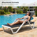 Lounge Chair Outdoor Set of 2 W/Armrest for Poolside Dark Gray