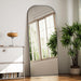 Mirror, 71X26 Inch Full Length with Stand, Black, Rounded Top, Floor Mount, Aluminum Frame, for Bedroom, Living Room