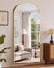 71"X30" Arched Full Length Mirror, Large Floor Mirror with Aluminum Alloy Frame Standing Hanging or Leaning Wall-Mounted Mirror, Vanity Mirror for Living Room and Bedroom,Gold