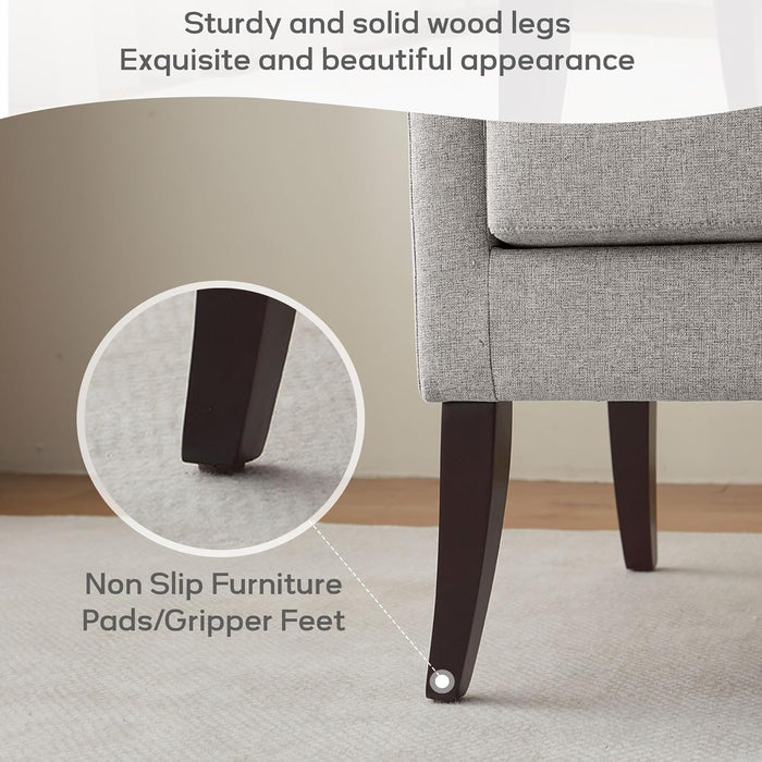 Grey Armchair HighBack CommercialGrade For Living Room