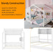 White Full Size Floor Bed Playhouse StorageShelves