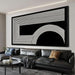 Canvas Art Wall Decor Modern Line Art Prints Black and White Abstract Art Print Painting Modern Artwork Decorations for Living Room Pictures for Bedroom Office Home Wall Decor 24 X 48 in with Framed