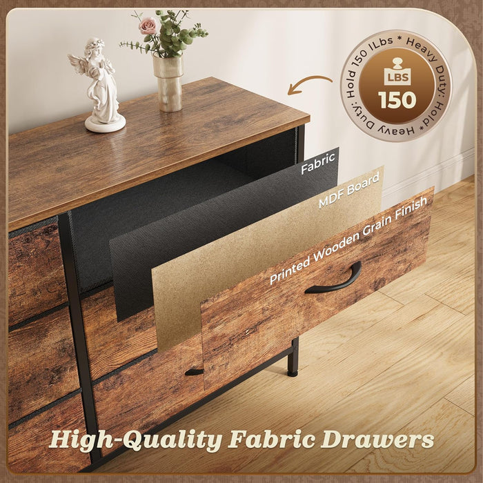 70 Inch Dresser TV EntertainmentCenter With StorageDrawers