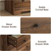 Modern 10 Drawer Dresser, 55.1" Wide Dressers & Chests of Drawers with Large Capacity Storage, Wood Mid Century Storage Dressers Organizer for Bedroom, Entryway, Brown