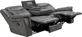 Coaster Home Furnishings - Conrad - Fabric - Upholstered Motion Reclining Sofa with Power Outlet, Padded Headrests and Wall Hugger Design - Living Room - Grey - 650354