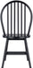 Windsor 2-Piece Chair Set, Solid Wood, Black Finish