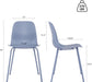 Set of 4 Chairs Dining Chairs with Legs for Kitchen Living Room (4 Pcs, Blue)