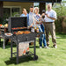 Outdoor BBQ Charcoal Grill with 2 Foldable Side Table and Wheels