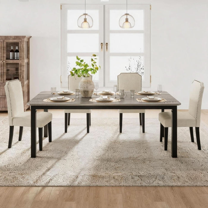 78.7″ Dining Table for 8-10 People, Large Kitchen Table (Only Table)