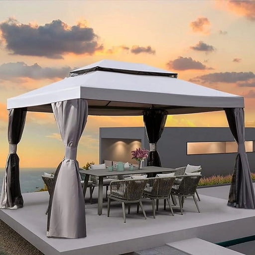 Outdoor 10 × 13 Ft Soft-Top Gazebo, Water-Resistant