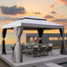 Outdoor 10 × 13 Ft Soft-Top Gazebo, Water-Resistant