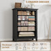 5 Dresser for Bedroom, 41.3 in Tall Vertical Drawer Dresser with Large Storage, Freestanding Wooden Closet Chest for Bedroom, Living Room, Black