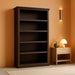 Miscellaneous Storage 5 Bookcase/Book Shelf, L: 35.28" X W: 13.23" X H: 69.76", Jamocha Wood