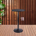 Bistro Pub Table round Bar Height Cocktail Table Metal Base MDF Top Obsidian 23.8-Inch Top, 39.5-Inch Height (1, Black-1)