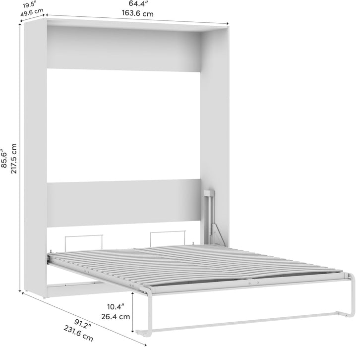 ClaremontIndustrial 65W Queen Murphy Bed Pure White