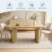 Dining Table for 6-8 People-62 Long Kitchen Dinner Table, Light Oak