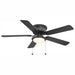 Hugger 52 In. LED Indoor Black Ceiling Fan with Light Kit