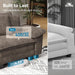 Taupe Chenille Three Seater Modular Sofa ArmrestsIncluded