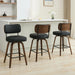 Swivel Bar Stools Set of 3, 26" Counter Height, Black