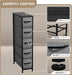 5-Drawer Narrow Dresser for Bedroom (Black)