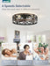 20" Caged Ceiling Fan with Light, App&Remote Control, Small Flush Mount Farmhouse Fan Lights, Low Profile Rustic Bladeless Ceiling Fan Fixtures for Bedroom, Kitchen-Black Gold Color