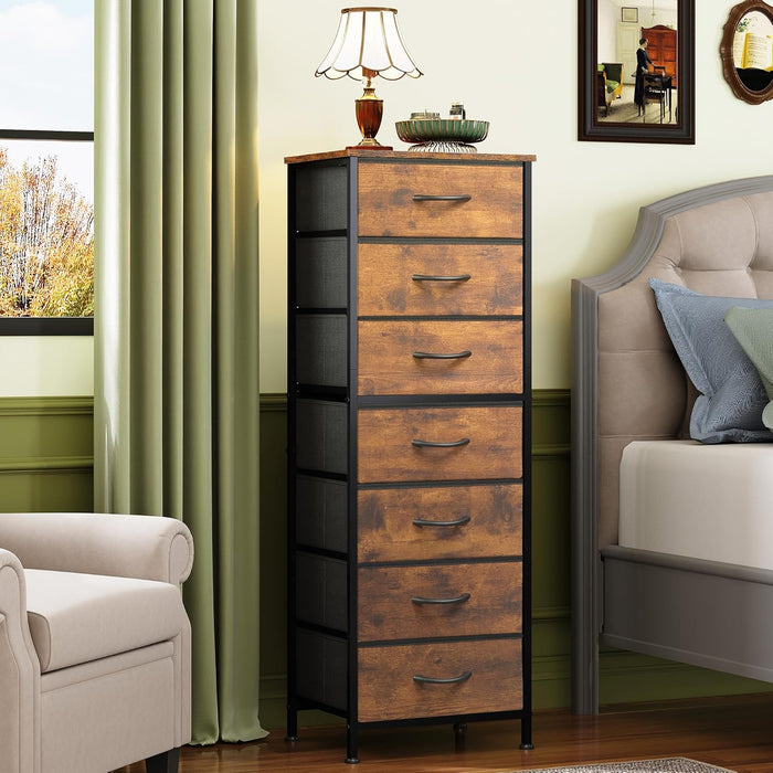 Extra Tall Textile Fabric Dresser With Deta chable Drawers