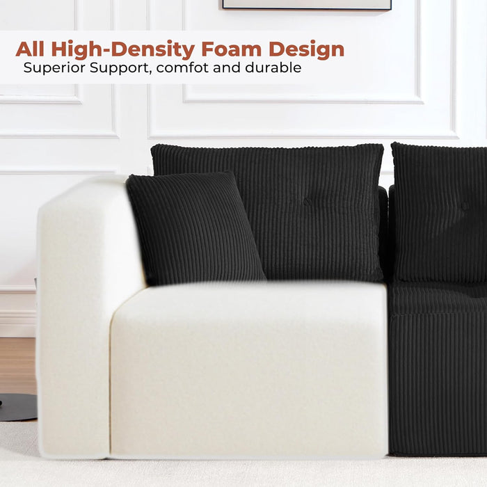 100Inch U Shaped Oversized Modular Sofa LuxuriousCorduroy