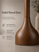 Mid Century Modern Real Wood Floor Lamp with Remote, 2 Shades