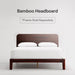 Bamboo Headboard - Twin - Walnut - Attachable to Bamboo Bed Frame (Sold Seperately) - Easy Tool Free Set up - Contemporary and Durable