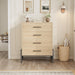 4 Dresser for Bedroom, 38.6 in Tall Dresser, Tall Drawer with Storage Freestanding, Wooden Closet Storage Chest for Living Room, Bedroom, Entryway, Natural Oak