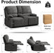 67.9" RV Loveseat Recliner Double Recliner RV Sofa, Wall Hugger Reclining RV, Manual Reclining Sofa, RV Theater Seats, Home Theater Seating, RV Theater Seating, RV Furniture, Dark Gray