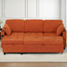 84Inches BrightOrange Chenille Pullout Sofa Bed USBPort