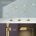 O’Bright Arcadia - Pharmacy Floor Lamp, Full Range Dimming, Swing Arm Task Lamp, E26 Socket, Bulb Replaceable, Adjustable Height 47” to 55”, 360° Rotatable Shade, All-Metal Design, Antique Brass
