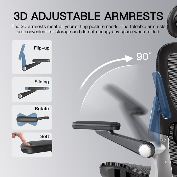 Ergonomic Office Chair, Adjustable Lumbar Support