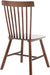 Farmhouse Style Windsor Chairs Set of 4, Vintage Kitchen & Dining Room Chairs with Spindle Back, Comfy Armless Solid Wood Side Chair for Home/Living Room/Restaurant, Walnut