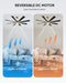 60 Inch Gold Farmhouse Ceiling Fan Integrated Lighting