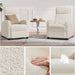 Fabric Recliner Chair Single Sofa Home Theater Seatting Adjustable Modern Single Reclining Chair for Living Room Bedroom Home Theater Ivory