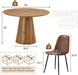 Round Dining Table Set for 4, 45'' Small Dining Table Set for 4, Dinette Set & Dining Chairs for 4 for Apartment, Space Saving, Easy Assemble