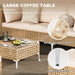 Boho Outdoor Patio Furniture Set with Non-Slip Cushions - 7 Piece