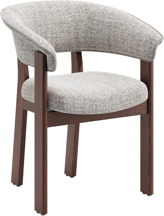 Fully Assembled Upholstered Dining Chair, Solid Red Oak Wood Kitchen Side Chair, No Assembly Required Modern Farmhouse Dining Room Accent Seating, Single Pack,Set of 1