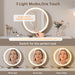 Vanity Desk with Mirror and Lights| 39" Beige Modern Makeup Vanity Set with Drawers & Adjustable Chair| White and Gold Dressing Table for Small Spaces & Bedroom