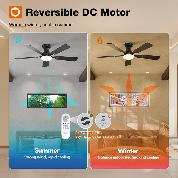 2 Pack Ceiling Fans with Lights, 48 Inch Black Ceiling Fan with Light and Remote Control, Reversible, 3CCT, Dimmable, Noiseless, Ceiling Fan for Bedroom, Farmhouse, Indoor/Outdoor Use
