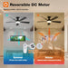 2 Pack Ceiling Fans with Lights, 48 Inch Black Ceiling Fan with Light and Remote Control, Reversible, 3CCT, Dimmable, Noiseless, Ceiling Fan for Bedroom, Farmhouse, Indoor/Outdoor Use