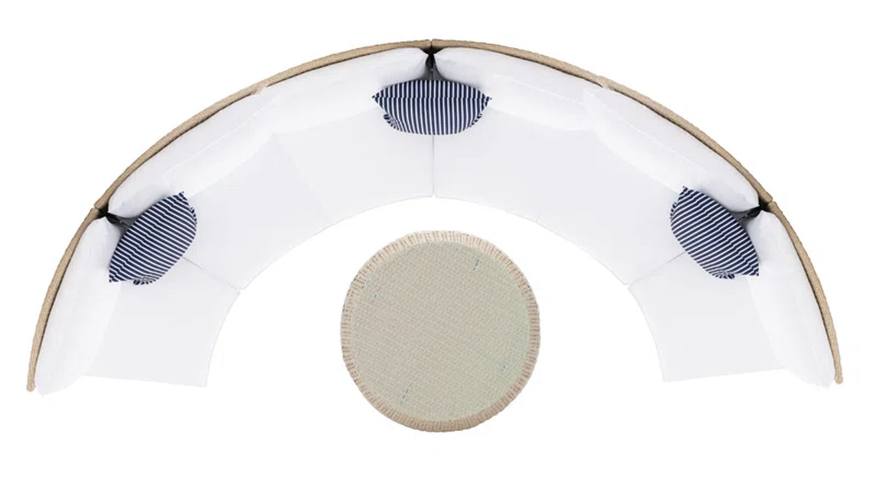 Cabble Wicker 6 - Person Patio Conversation Sets with Cushions