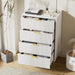 Contemporary White Dresser With Gleaming Gold Pulls
