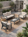5 Seats HDPE Patio Conversation Sets, Outdoor Patio Furniture Set