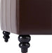 Square Leather Storage Ottoman,Ottoman Coffee Table with Storage for Living Room (Brown)