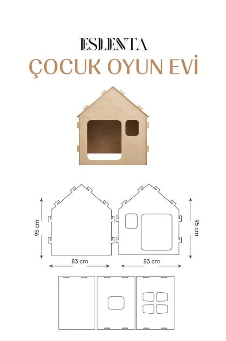 Chalkboard Demountable Wooden Playhouse